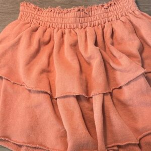 Aerie Terracotta Smocked Skirt